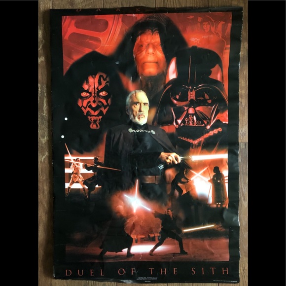 STAR WARS Dark Side Duel of the Sith POSTER 34x22.5 Darth Sidious Tyranus Vader - Picture 15 of 15